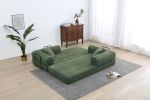 Foldable Sofa Bed, 77.9'' Folding Floor Couch, Compressed Convertable Sleeper Sofa, Memory Foam Couch with Pillow Back Support Armrest