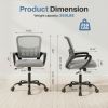 The adjustable rotating back-style computer desk and chair not only offers comfortable lumbar support but also comes with comfortable armrests.