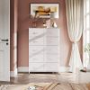 Bedside Table For Bedroom With 10 Fabric Drawers Storage Cabinet Steel Frame Closet For Clothes Storage Display Cabinet