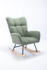Rocking Chair, Soft Teddy Velvet Fabric Rocking Chair for Nursery