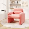 Modern Accent Chair with Waist Pillow and Armrests for Living Room Bedroom