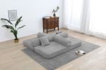 Foldable Sofa Bed, 77.9'' Folding Floor Couch, Compressed Convertable Sleeper Sofa, Memory Foam Couch with Pillow Back Support Armrest