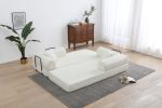 Convertible Sleeper Sofa Bed, Corduroy Folding Sofa Bed with Fixed-Shape Frame, Fold Out Floor Mattress Couch, Lazy Compression Sofa for Living Room