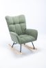 Rocking Chair, Soft Teddy Velvet Fabric Rocking Chair for Nursery