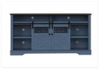 Farmhouse TV Stand with Sliding Barn Door & Drawer, 75" Rustic Entertainment Center for TVs up to 75", Buffet Storage Cabinet for Living Room