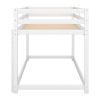Twin over Twin Floor Bunk Bed with Ladder